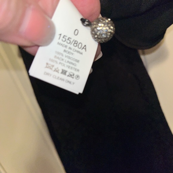 🖤NWT🖤 Elegant Kate Spade Black One Piece Front Tie Pantsuit - Size 0 - Picture 10 of 16